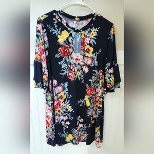 TM by Truly Me Women's Floral Print Dress Medium - New With Tags
